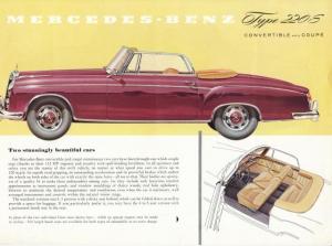1955 Mercedes-Benz Type 220S Convertible and Coupe Spec Sheet