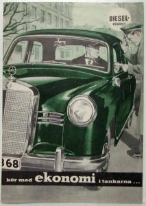1955 Mercedes Benz 180 Diesel Sales Folder - Swedish Text