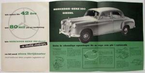 1955 Mercedes Benz 180 Diesel Sales Folder - Swedish Text