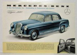 1955 Mercedes-Benz New Six-Cylinder Car Type 220 Spec Sheet - Blue Car