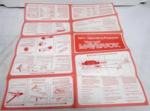 1971 Ford Maverick Operating Features and Passenger Car Care and Operations