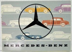 1955 Mercedes-Benz Small Full Line Sales Brochure 180 190 220 300 - Orange Car