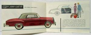 1955 Mercedes-Benz Small Full Line Sales Brochure 180 190 220 300 - Orange Car