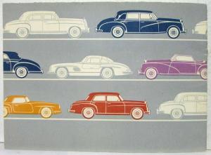 1955 Mercedes-Benz Small Full Line Sales Brochure 180 190 220 300 - Orange Car