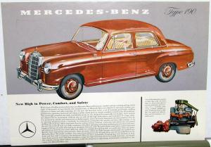 1957 Mercedes-Benz Type 190 Spec Sheet - Red Car
