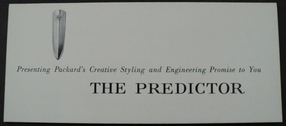 1956 Predictor Concept Car Leaflet by Packard Div of Studebaker