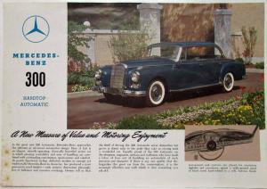 1955-1957 Mercedes-Benz Type 300 Hardtop Automatic Spec Sheet - Blue Car