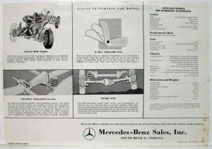 1955-1957 Mercedes-Benz Type 300 Hardtop Automatic Spec Sheet - Blue Car