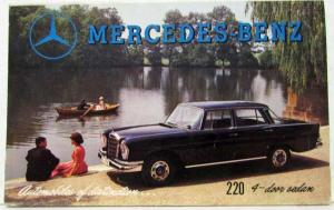 1958-1959 Mercedes-Benz Automobiles of Distinction Sales Folder