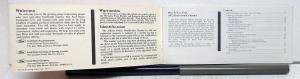 1972 Ford Pinto Owners Operators Manual Original