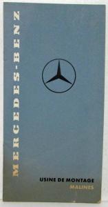 1955-1959 Mercedes-Benz Assembly Plant Malines Sales Folder -French & Dutch Text