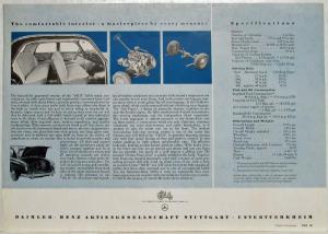1959 Mercedes-Benz 180D Spec Sheet