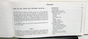 1973 Ford Maverick Owners Operators Manual Original