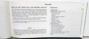 1973 Ford Torino and Ranchero Owners Operators Manual Original