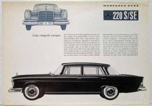 1960 Mercedes Benz 220 S SE Sales Brochure - Spanish Text