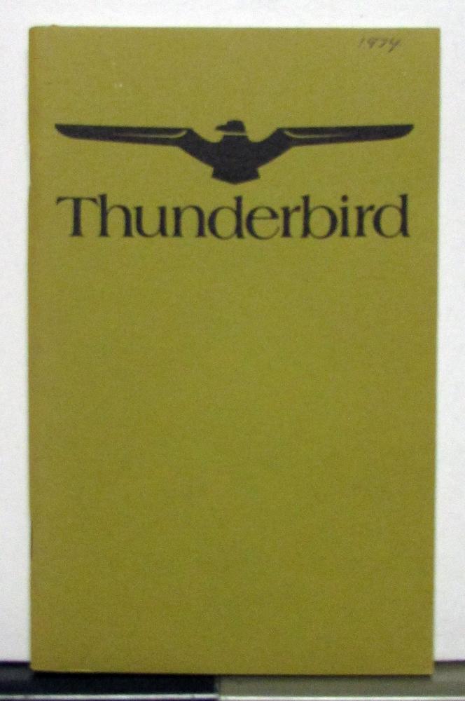 1974 Ford Thunderbird Owners Operators Manual Original