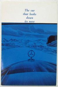 1961 Mercedes-Benz The Car That Looks Down Its Nose Sales Brochure