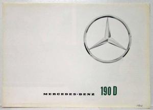 1962 Mercedes-Benz 190D Sales Brochure Large Folder with Spec Data Sheets P2233