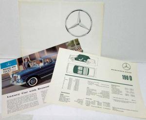 1962 Mercedes-Benz 190D Sales Brochure Large Folder with Spec Data Sheets P2233