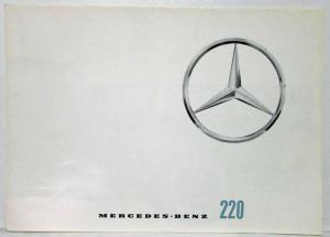 1961 Mercedes-Benz 220 Sales Brochure Large Folder with Spec Data Sheet ExP2234