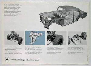 1961 Mercedes-Benz 220 Sales Brochure Large Folder with Spec Data Sheet ExP2234