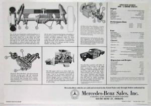 1961 Mercedes-Benz 220 Sales Brochure Large Folder with Spec Data Sheet ExP2234