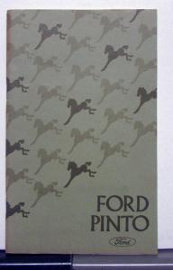 1975 Ford Pinto Owners Operators Manual Original