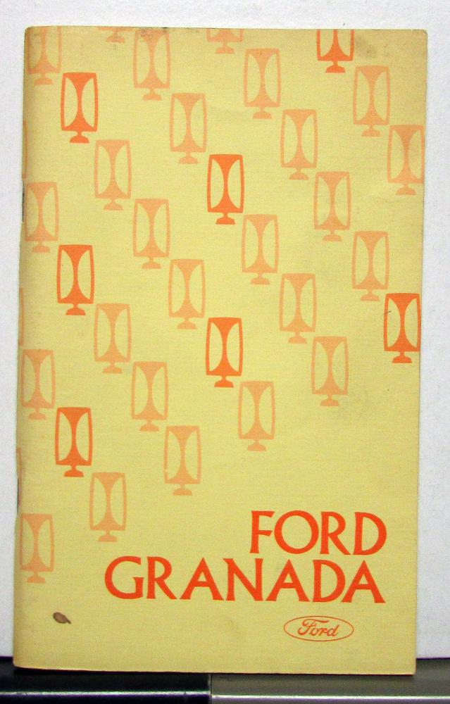 1975 Ford Granada Owners Operators Manual Original
