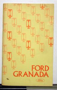 1975 Ford Granada Owners Operators Manual Original