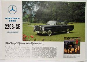 1961 Mercedes-Benz Type 220S-SE 4-Door Sedan Spec Sheet