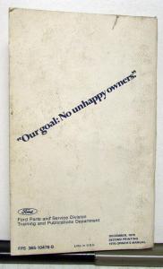 1976 Ford Torino and Ranchero Owners Operators Manual Original