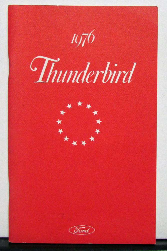 1976 Ford Thunderbird Owners Operators Manual Original