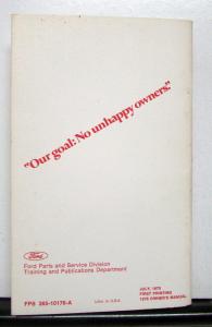 1976 Ford Thunderbird Owners Operators Manual Original