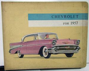 1957 Chevrolet Dealer Album Sales Reference Bel Air 210 150 Corvette Nomad Rare