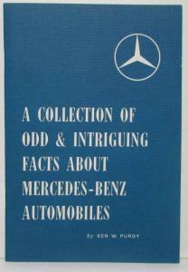 1961 Mercedes-Benz Odd & Intriguing Facts Booklet PAM 475