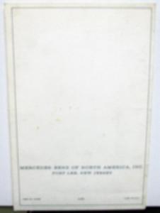 1961 Mercedes-Benz Odd & Intriguing Facts Booklet - White Cover 41040A