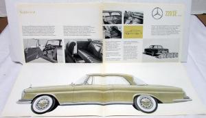 1962 Mercedes-Benz 220SE Coupe Sales Folder with Spec Sheet - German Text