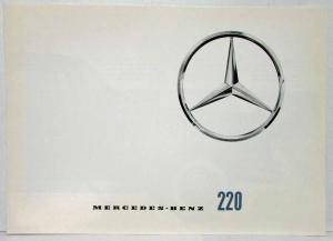 1962 Mercedes-Benz 220 Sales Brochure Large Folder with Spec Data Sheet P2234