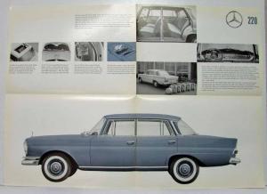 1962 Mercedes-Benz 220 Sales Brochure Large Folder with Spec Data Sheet P2234