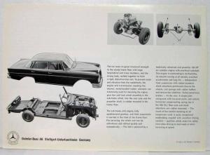1962 Mercedes-Benz 220 Sales Brochure Large Folder with Spec Data Sheet P2234