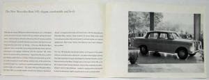 1962 Mercedes-Benz 190 Sales Brochure Large Folder with Spec Data Sheet P1001/1