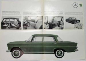 1962 Mercedes-Benz 190 Sales Brochure Large Folder with Spec Data Sheet P1001/1