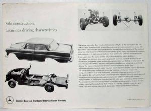 1962 Mercedes-Benz 190 Sales Brochure Large Folder with Spec Data Sheet P1001/1