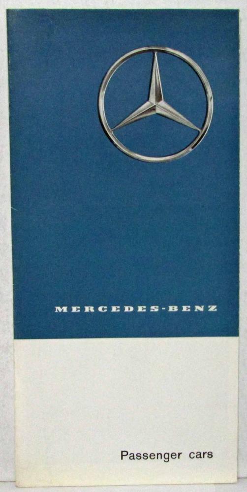 1962 Mercedes-Benz Passenger Cars Sales Folder