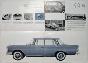 1962 Mercedes-Benz 220 Sales Brochure Large Folder with Spec Data Sheet P2234/1