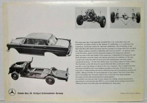 1962 Mercedes-Benz 190D Sales Brochure Large Folder with Spec Data Sheet P2233/1
