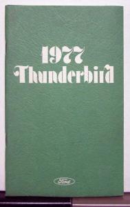 1977 Ford Thunderbird Owners Operators Manual Original
