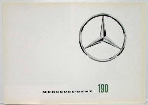 1962 Mercedes-Benz 190 Sales Brochure Large Folder with Spec Data Sheet P1001