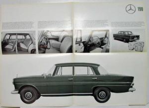 1962 Mercedes-Benz 190 Sales Brochure Large Folder with Spec Data Sheet P1001