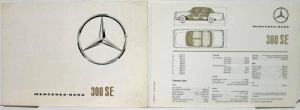 1962 Mercedes-Benz 300SE Sales Folder with Spec Sheet - Swedish Text
